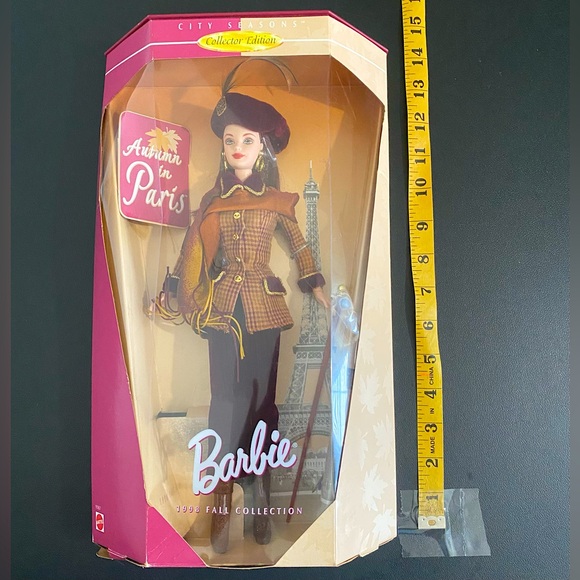 Vintage Barbie Doll Autumn In Paris 1998 Collectors Ed. City Seasons New NIB - Picture 5 of 12